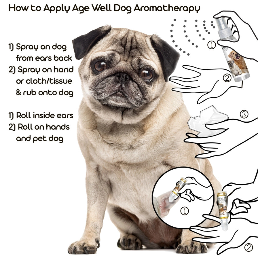 Age Well Dog Aromatherapy Calming & Grounding Spray & Rollon