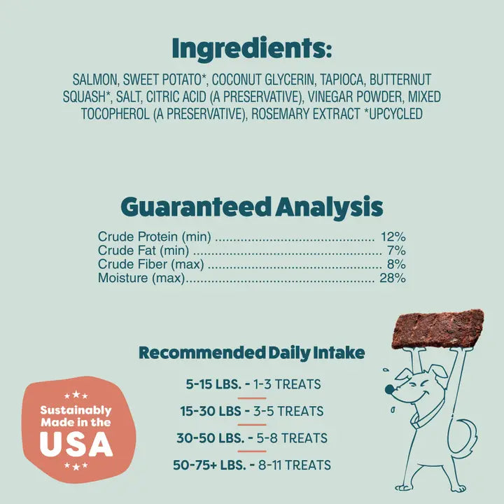 Salmon Loves Butternut Jerky Dog Treats