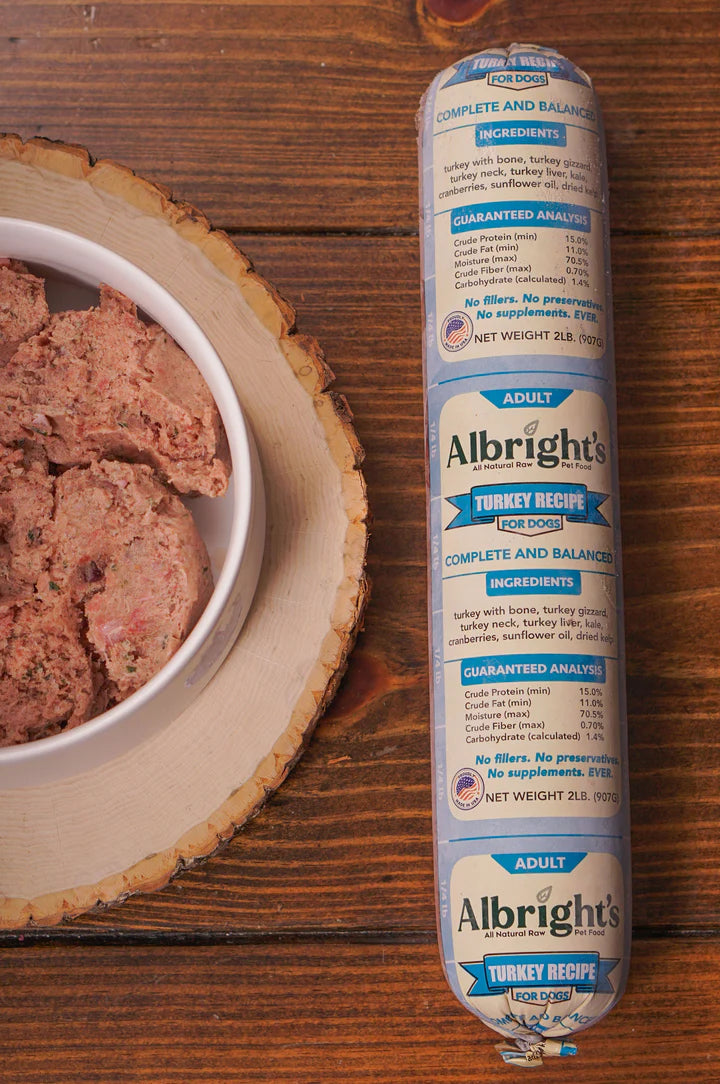 Albright’s Raw Turkey Dog Food