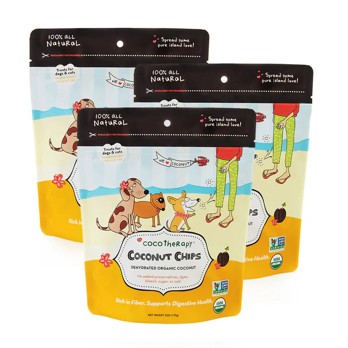 Organic Coconut Chips - Raw Coconut for dogs, cats, birds