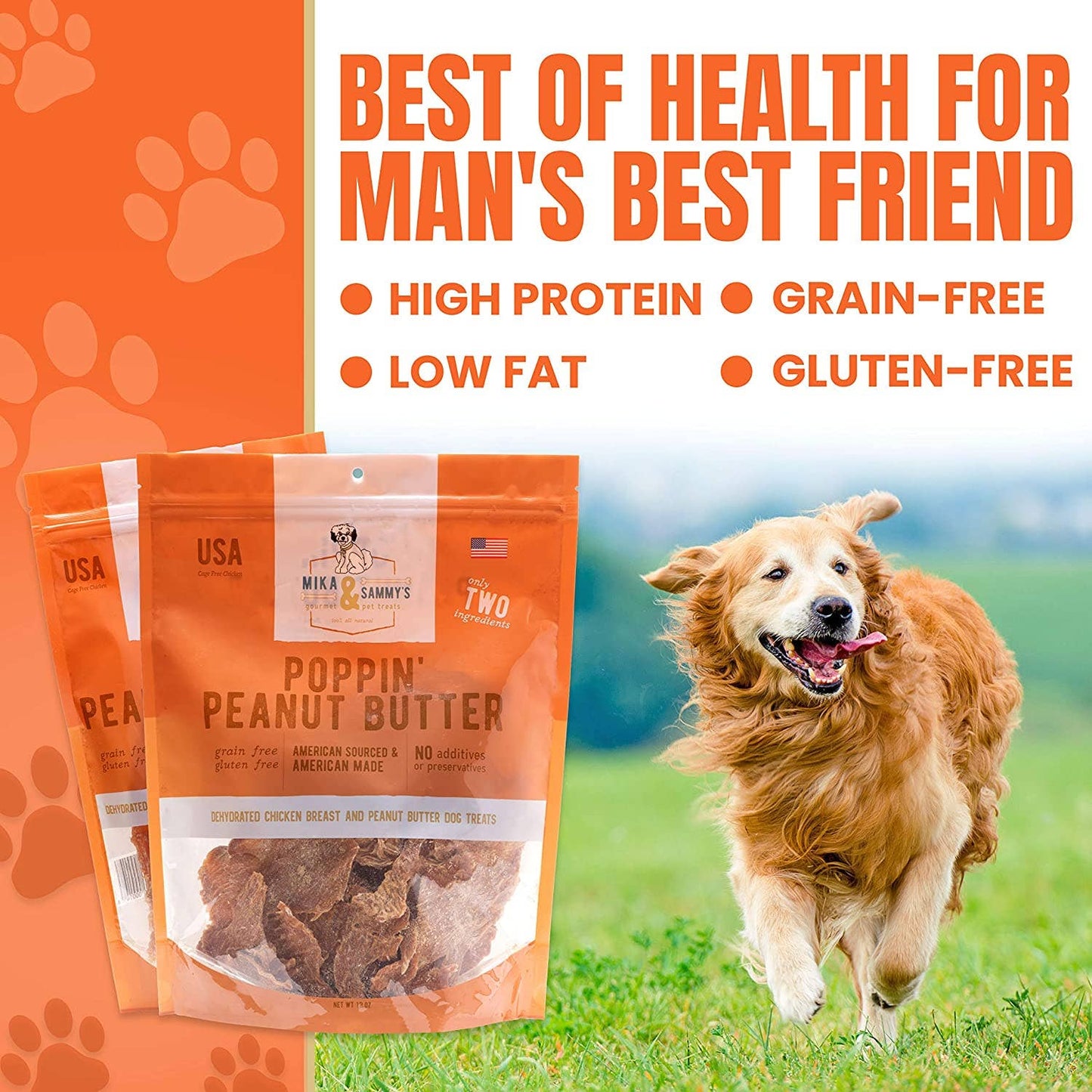 Mika and Sammy's Gourmet Pet Treats - Poppin’ Peanut Butter: 5oz Bag