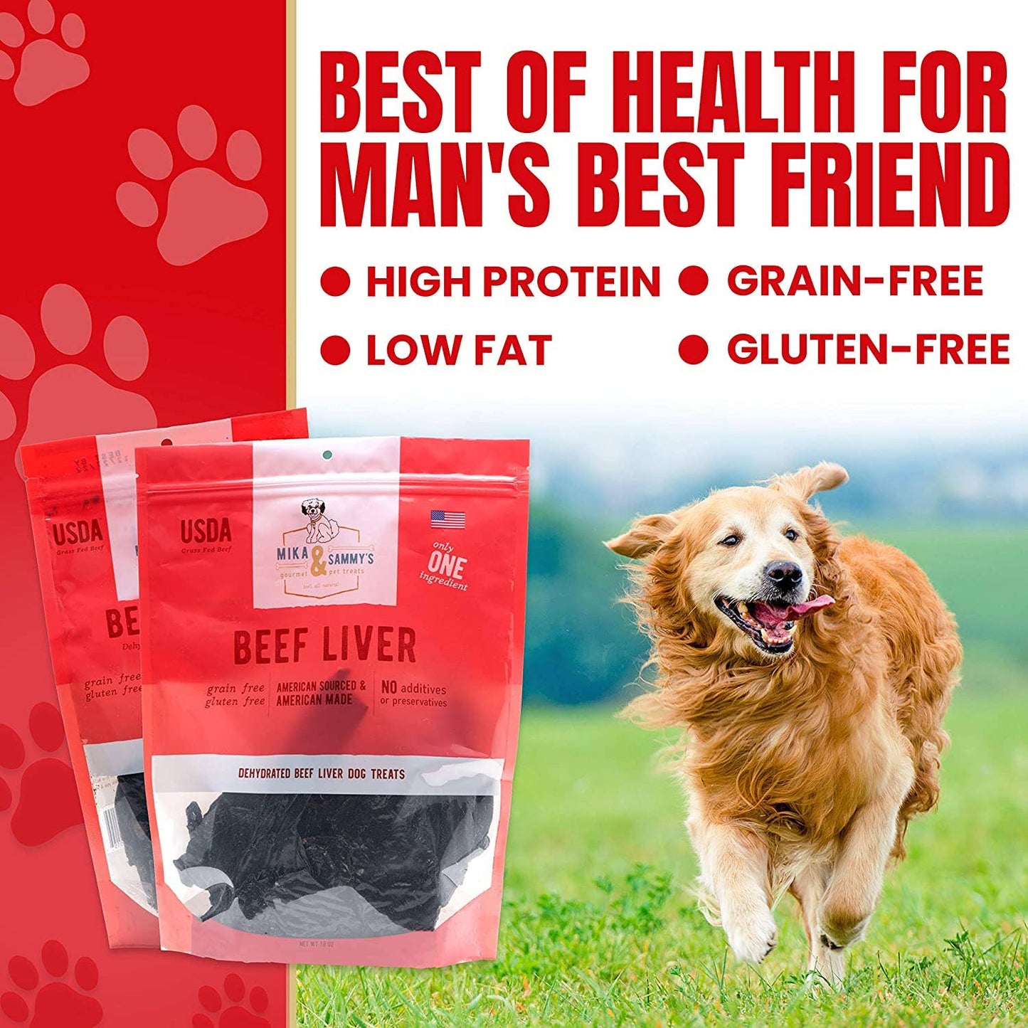 Mika and Sammy's Gourmet Pet Treats - Blazin' Beef aka Beef Liver: 5oz Bag