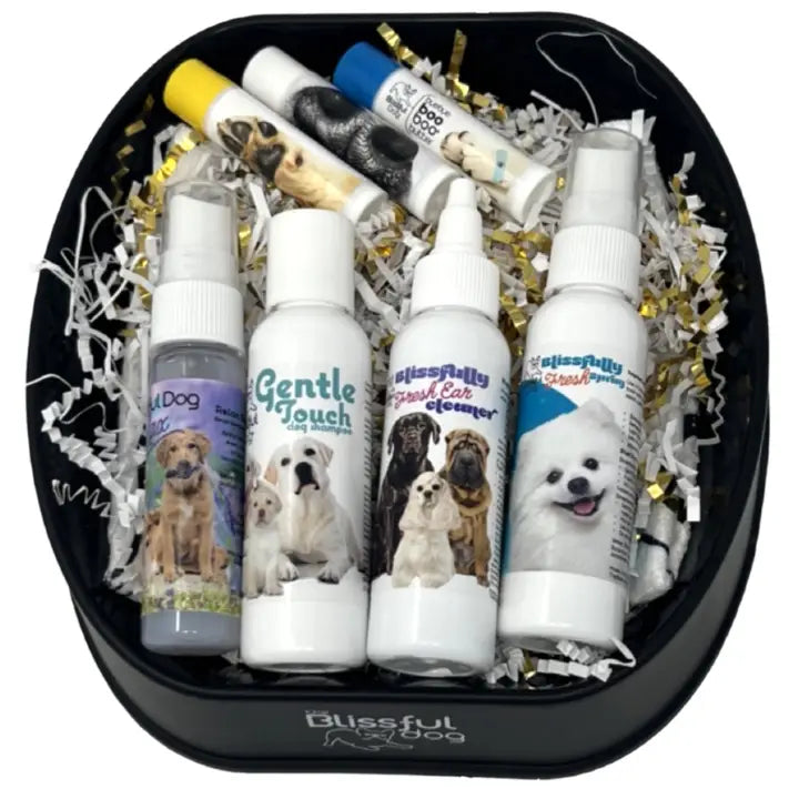 The Blissful Dog Care Kit Combo, Shampoo, Sprays and Butters