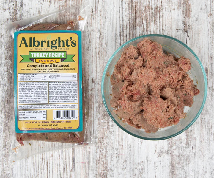 Albright’s Raw Turkey Dog Food