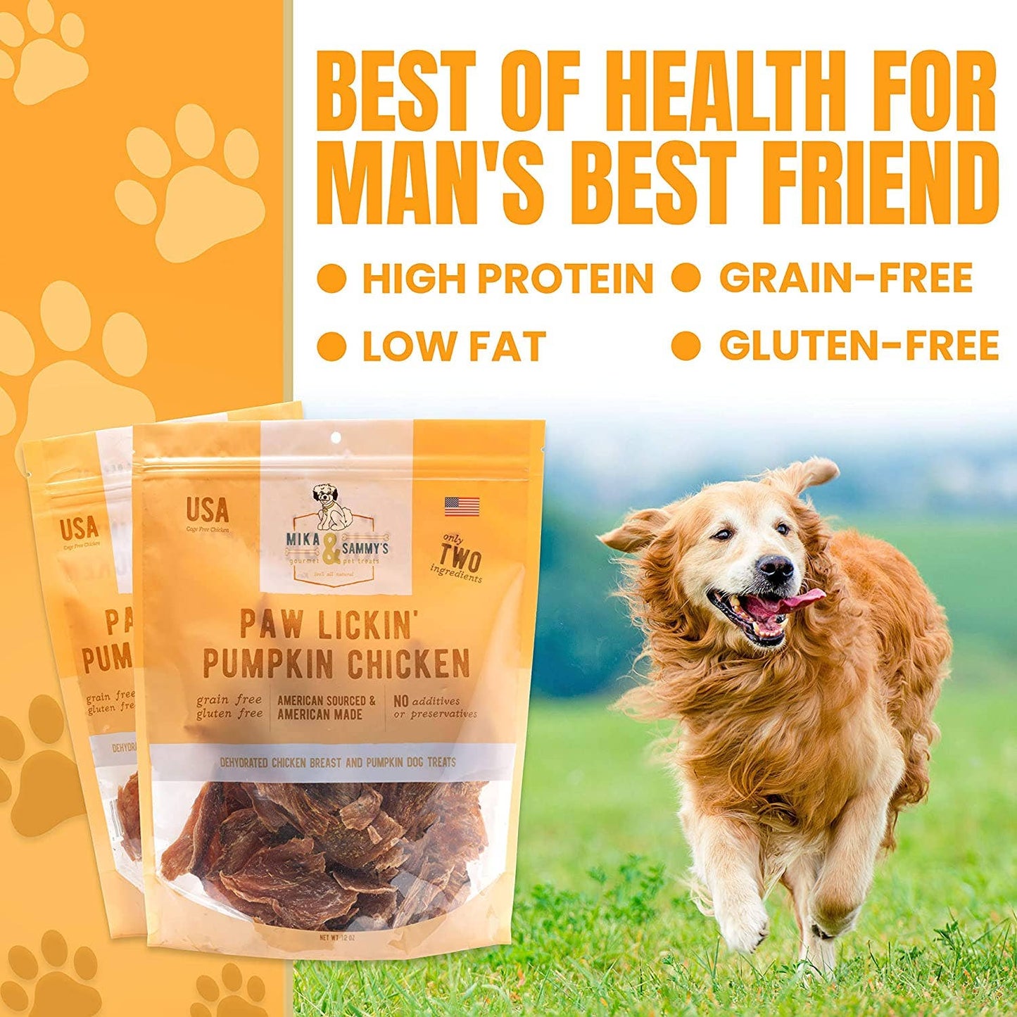 Mika and Sammy's Gourmet Pet Treats - Paw Lickin' Pumpkin Chicken: 5oz Bag