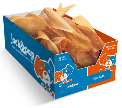 NATURAL COW EARS Dog Treats Jack & Pup