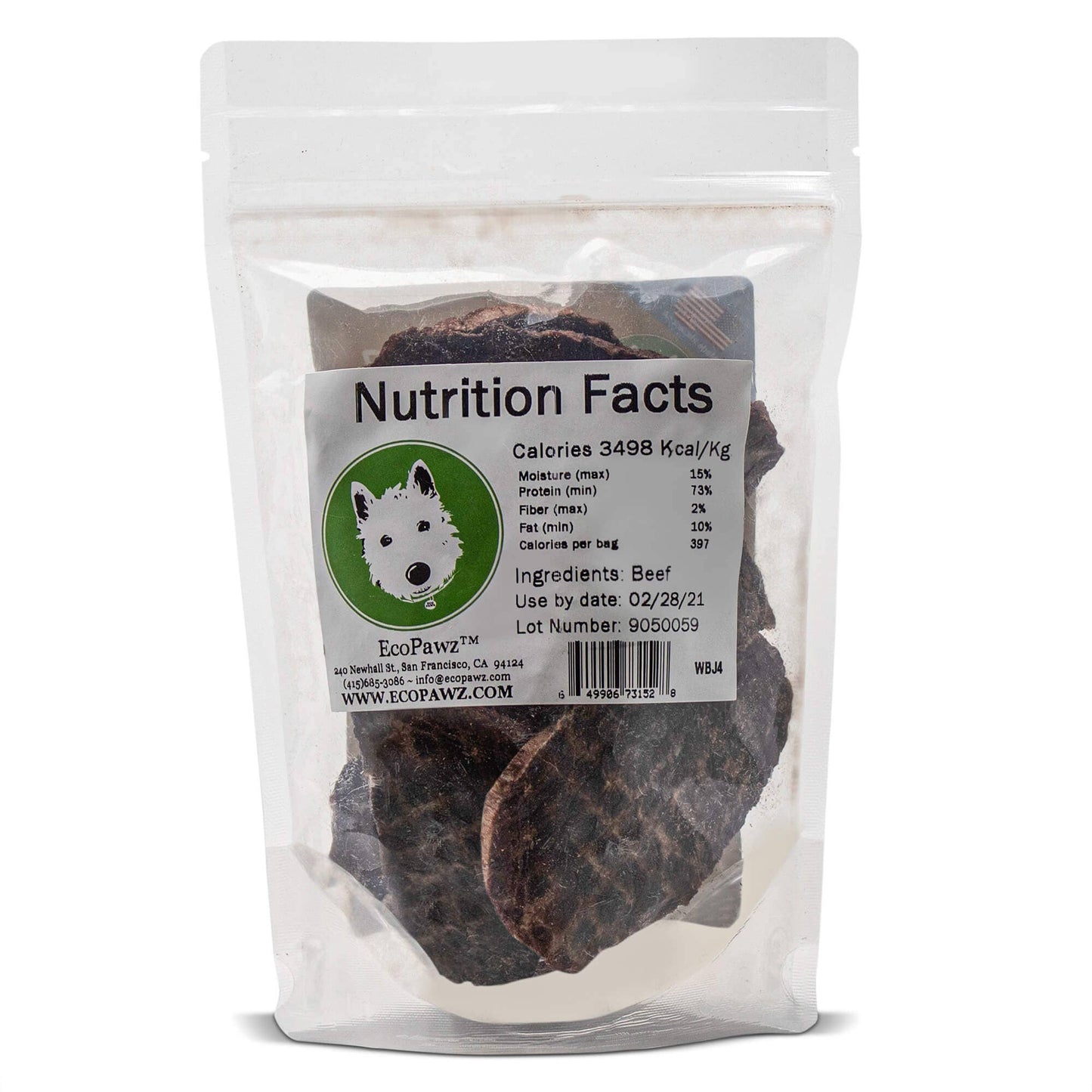 Ecopawz - Wiley’s Beef Jerky - 1 Lb. Bag