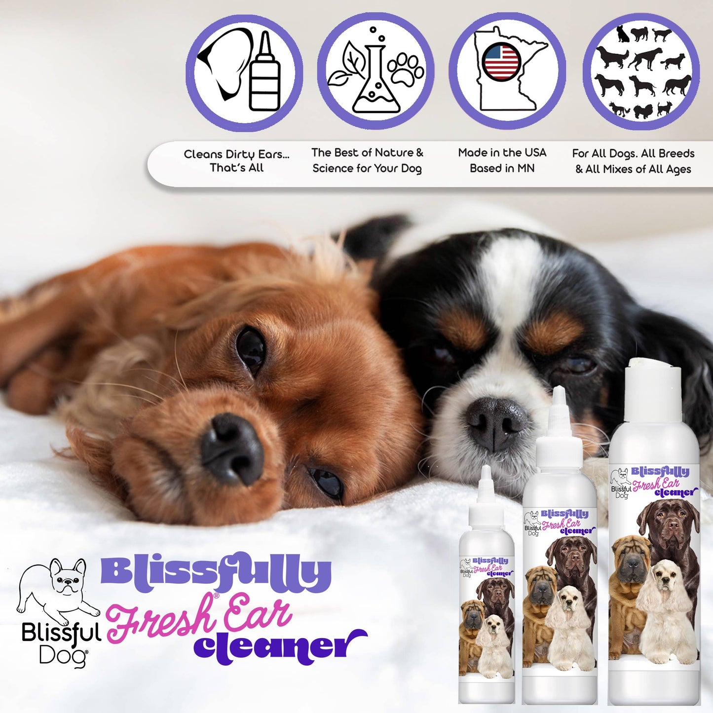 The Blissful Dog - Blissfully Fresh Dog Ear Cleaner in 4, 8, 16 oz: 16 oz