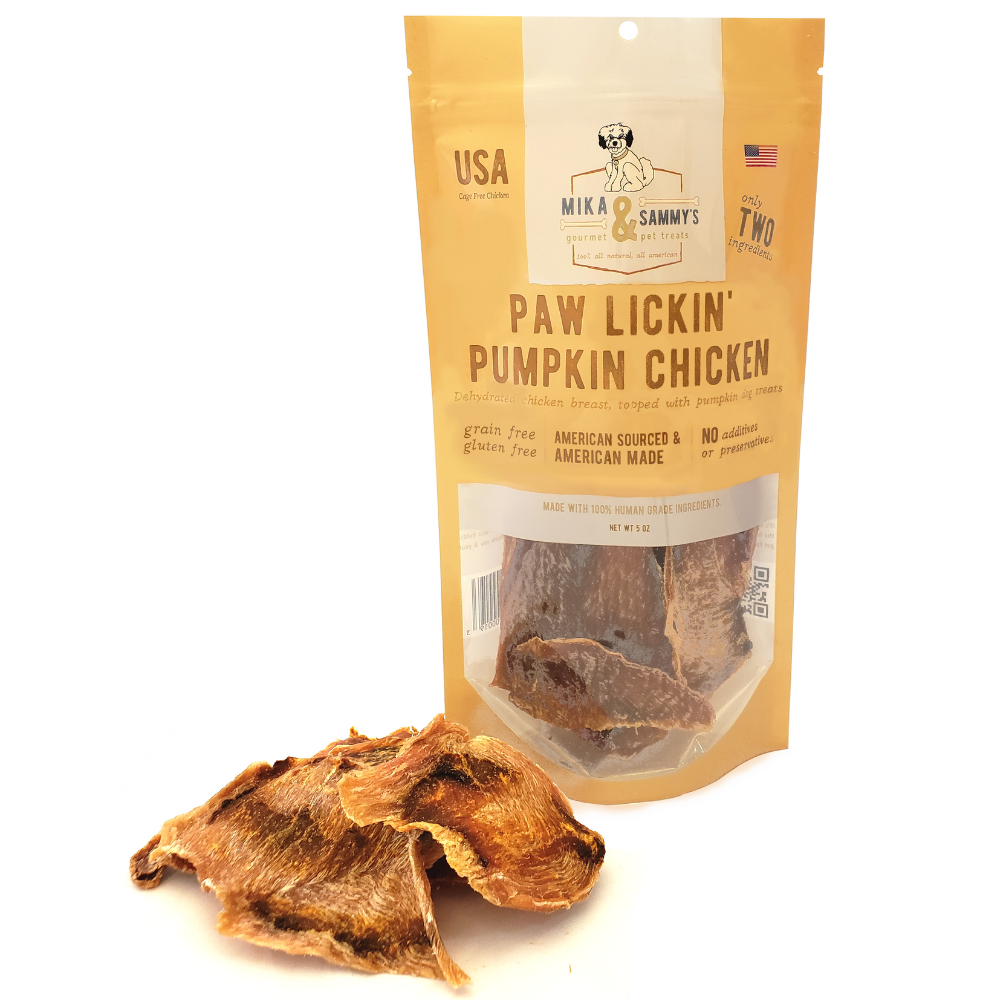 Mika and Sammy's Gourmet Pet Treats - Paw Lickin' Pumpkin Chicken: 5oz Bag
