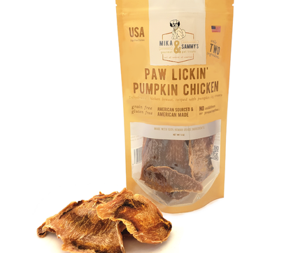 Mika and Sammy's Gourmet Pet Treats - Paw Lickin' Pumpkin Chicken: 5oz Bag
