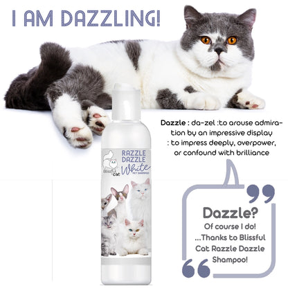 The Blissful Cat Razzle Dazzle White Cat Shampoo