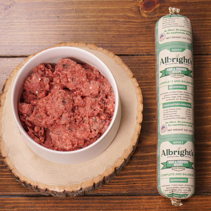 Albright's Raw Beef & Chicken Dog Food