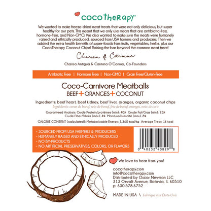 Coco-Carnivore Meatballs–Beef/Orange/Coconut