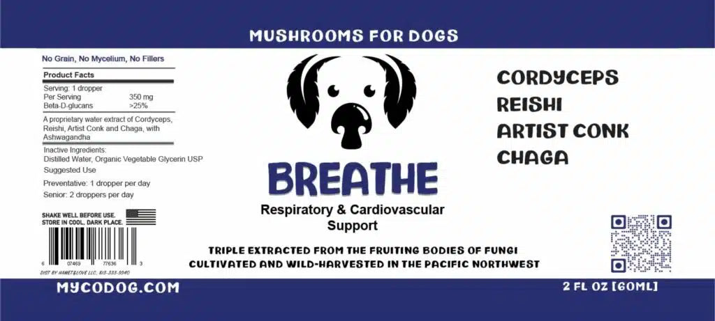 Breathe by MycoDog Mushroom Extract & Adaptogen Tincture