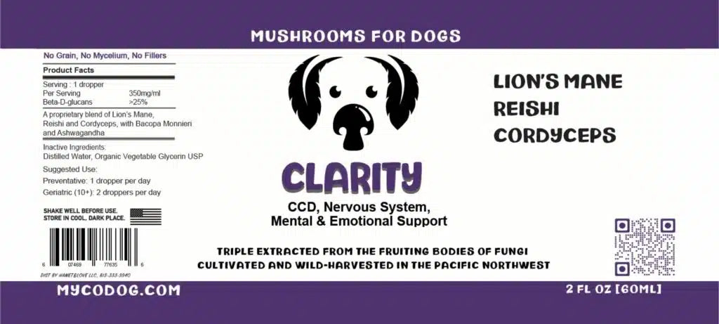 Clarity by MycoDog Mushroom Extract & Adaptogen Tincture