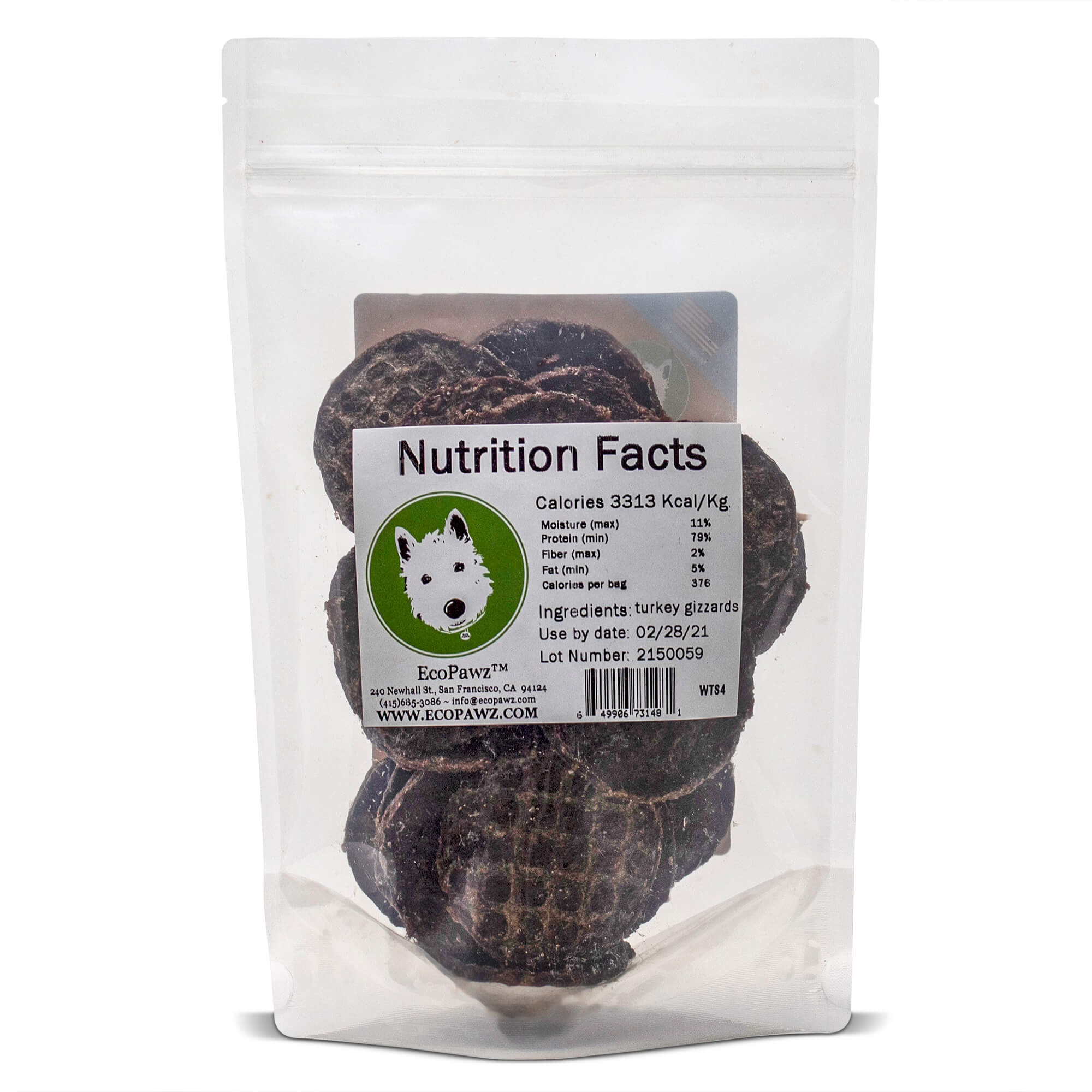 Ecopawz - Wiley’s Turkey Snaps - 4 oz. Bag