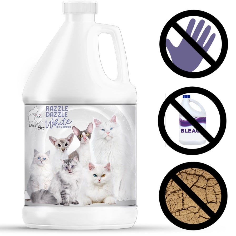 The Blissful Cat Razzle Dazzle White Cat Shampoo - 1 Gallon
