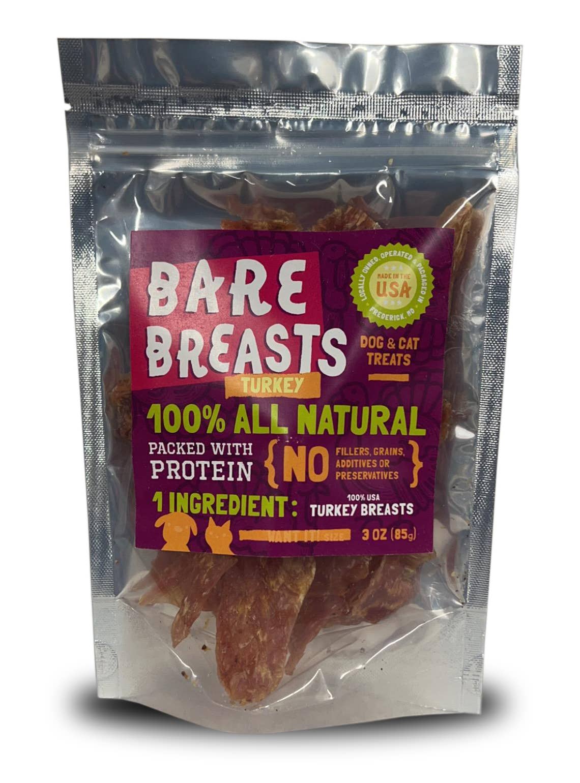Bare Bites - 3oz. Bare Breast TURKEY - Item #23032