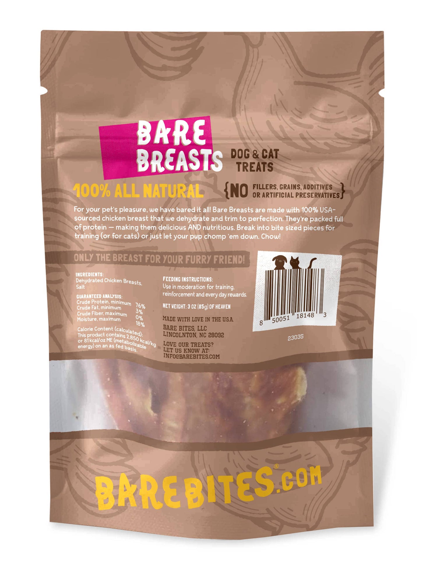 Bare Bites - 3 oz Bare Breast Pouch - Item# 23035