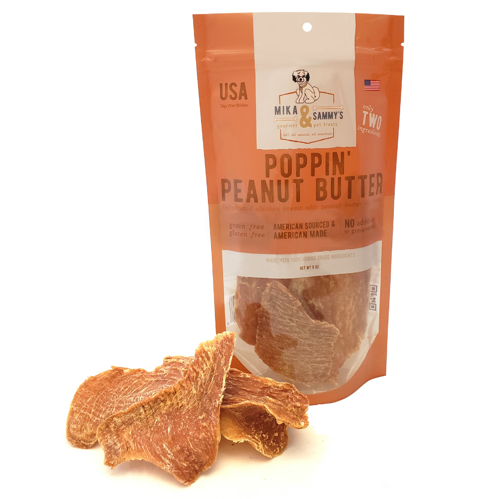 Mika and Sammy's Gourmet Pet Treats - Poppin’ Peanut Butter: 5oz Bag