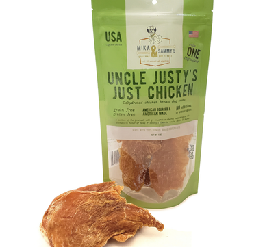 Mika and Sammy's Gourmet Pet Treats - Uncle Justy's Just Chicken: 5oz Bag