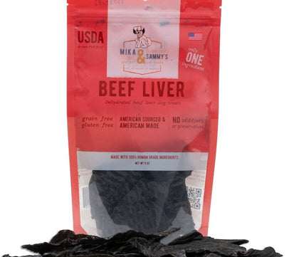 Mika and Sammy's Gourmet Pet Treats - Blazin' Beef aka Beef Liver: 5oz Bag