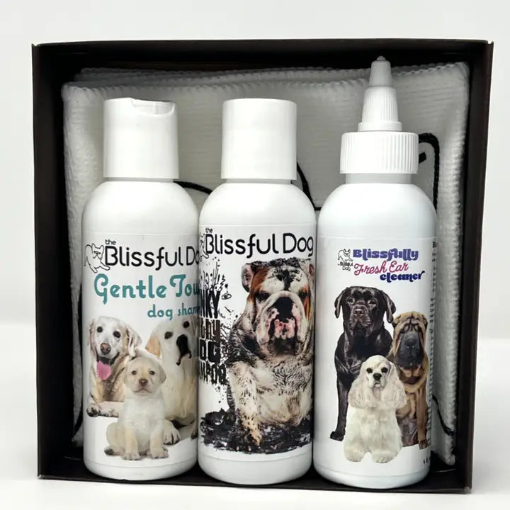 The Blissful Dog Shampoo Combo Kit, Set of 3 with Towel
