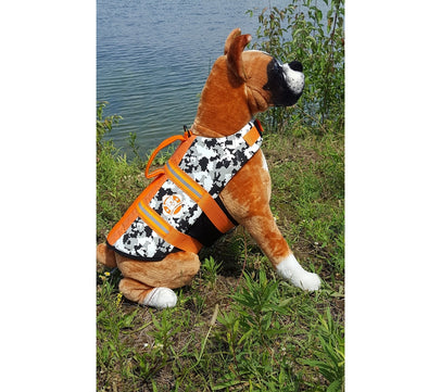 Paws Aboard Camo Black/White Neoprene Pet Life Vest (Fido Pet)