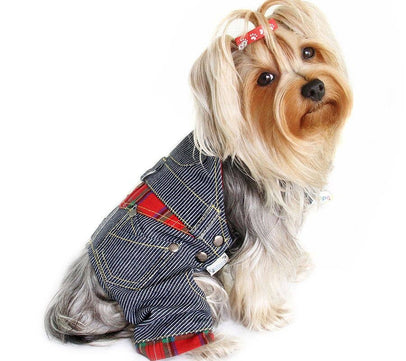 Adorable Stripy Denim Overall