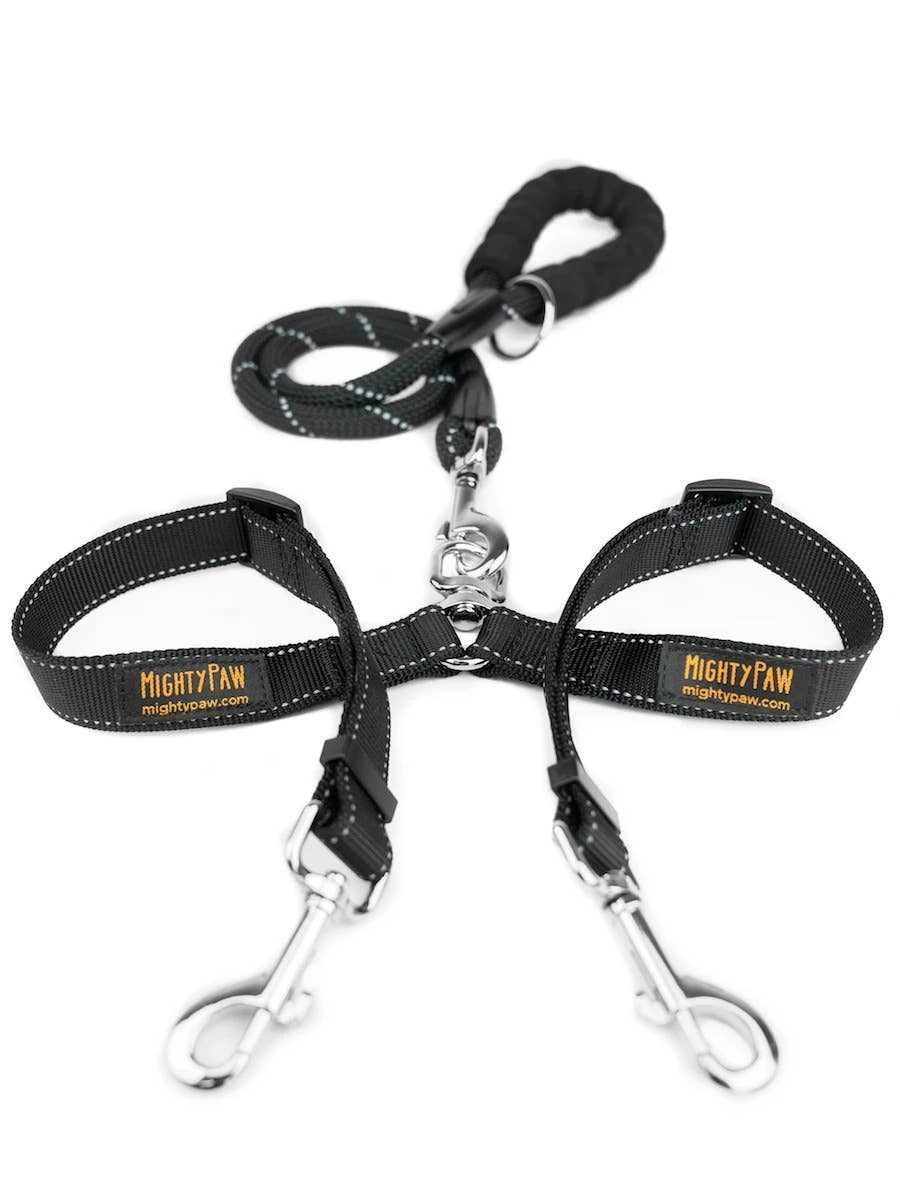 Double Dog Leash - Rope Handle