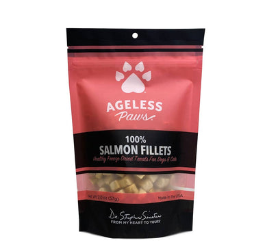 Ageless Paws - Freeze-Dried 100% Salmon Treats for Cats and Dogs 2.0oz