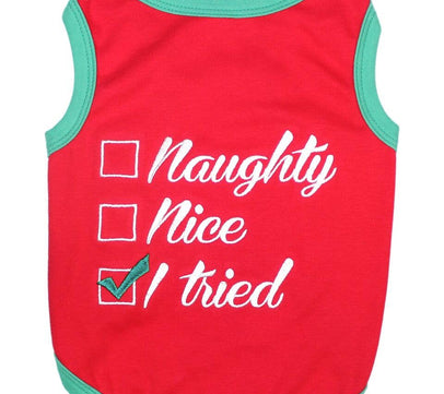 Naughty Nice I Tried Dog T-Shirt