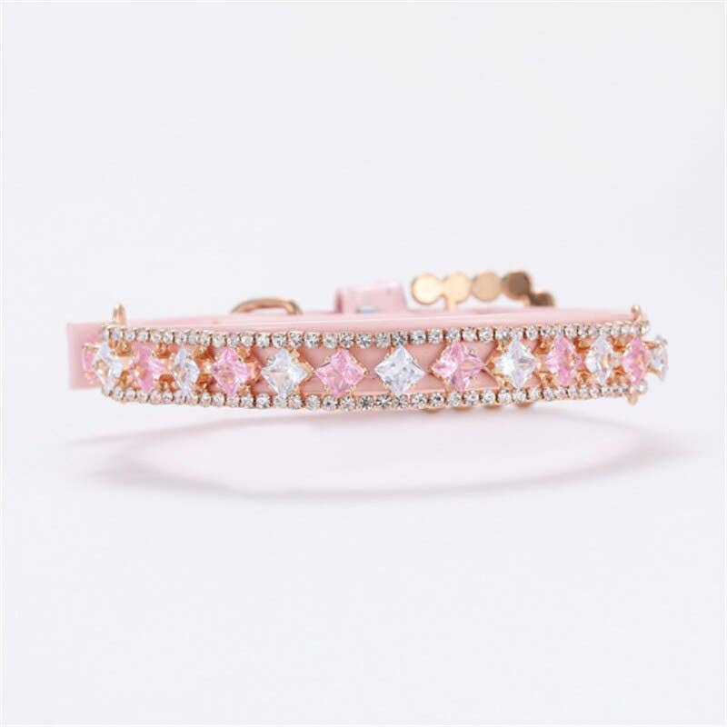 Bling Rhinestone Pearl Necklace Pet Collars