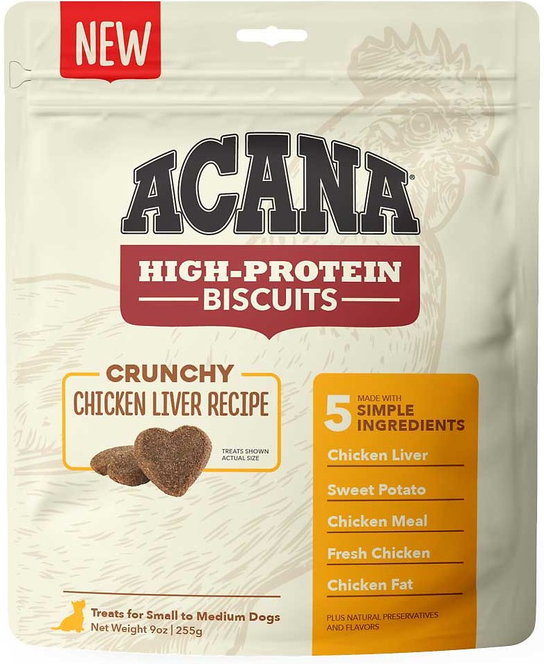 ACANA High-Protein Biscuits Grain-Free Chicken Liver Recipe Dog Treats