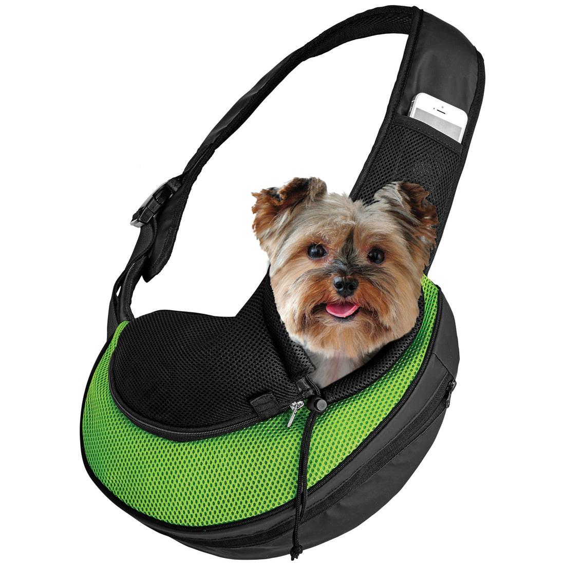 Katziela Expandable Sling Dog &amp; Cat Carrier - Green