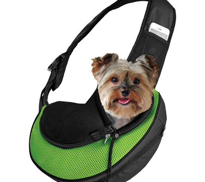 Katziela Expandable Sling Dog & Cat Carrier - Green