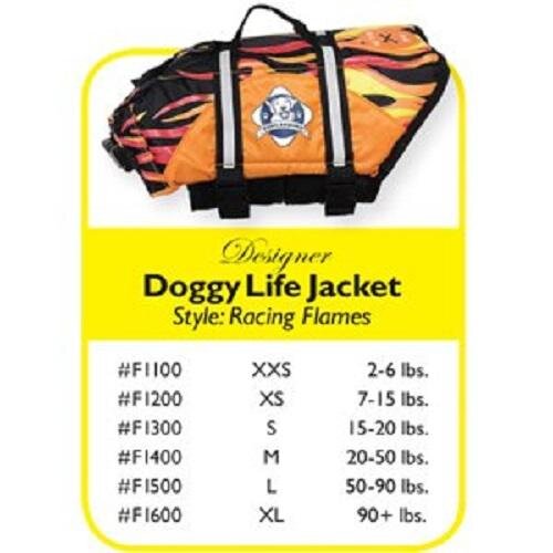 Paws Aboard Flames Dog Life Jacket (Fido Pet)
