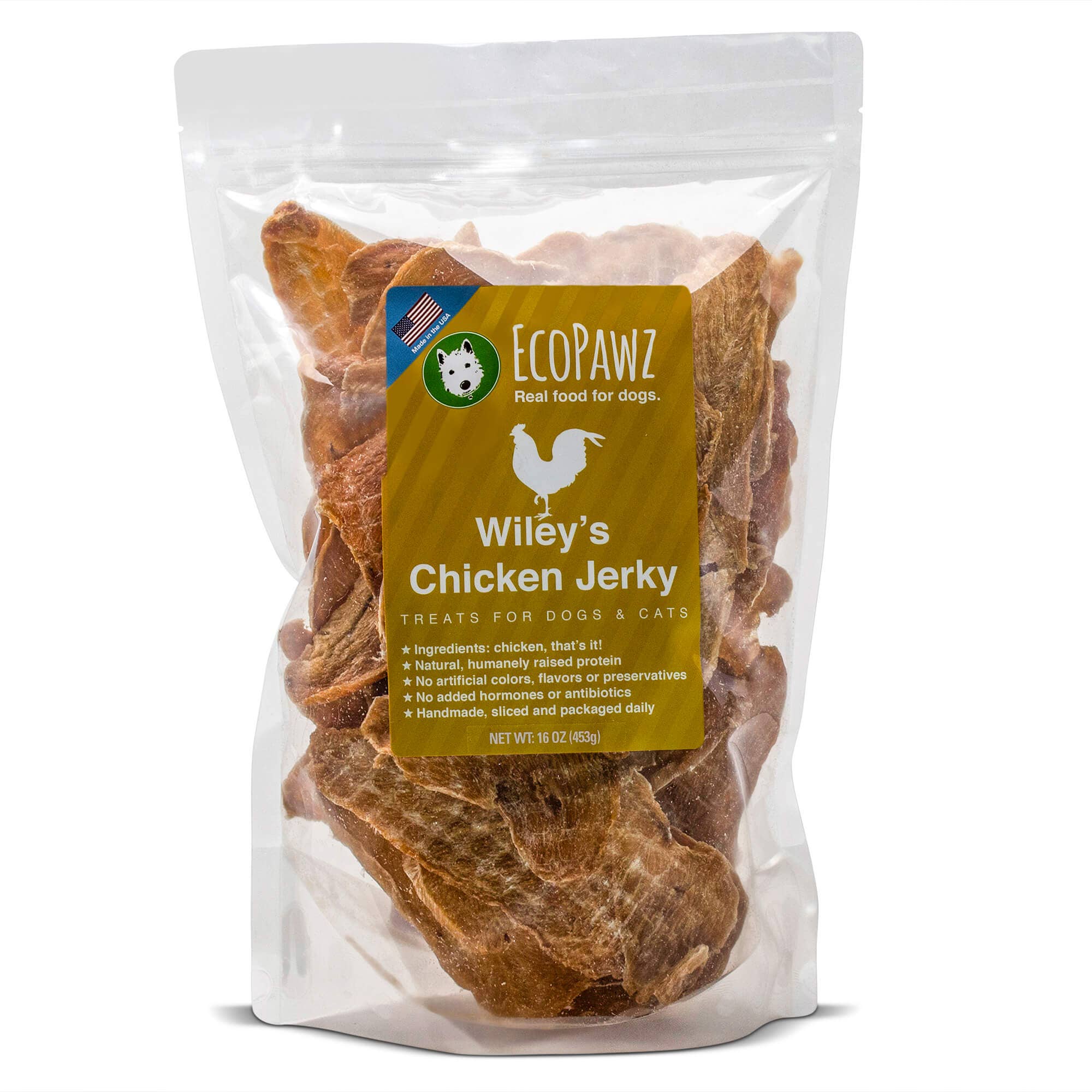 Ecopawz - Wiley’s Chicken Jerky - 4 oz. Bag