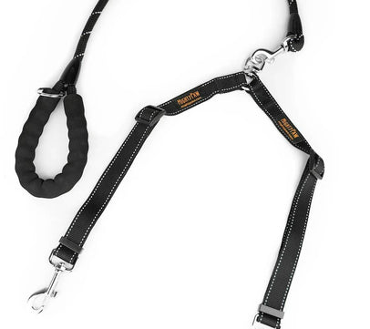 Double Dog Leash - Rope Handle