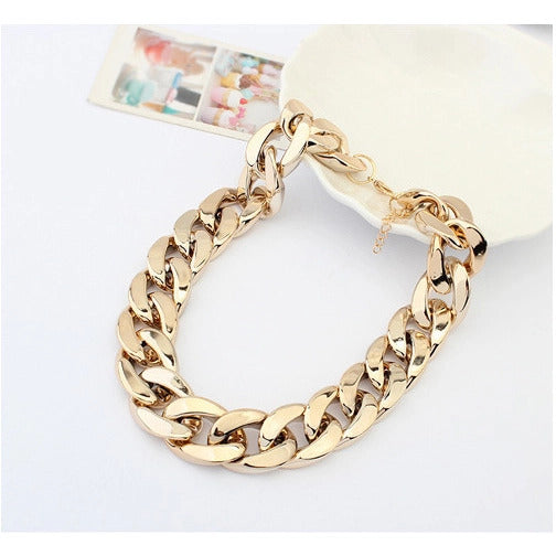 Thick Gold Chain Pets Safety Collar (Adjustable Length)
