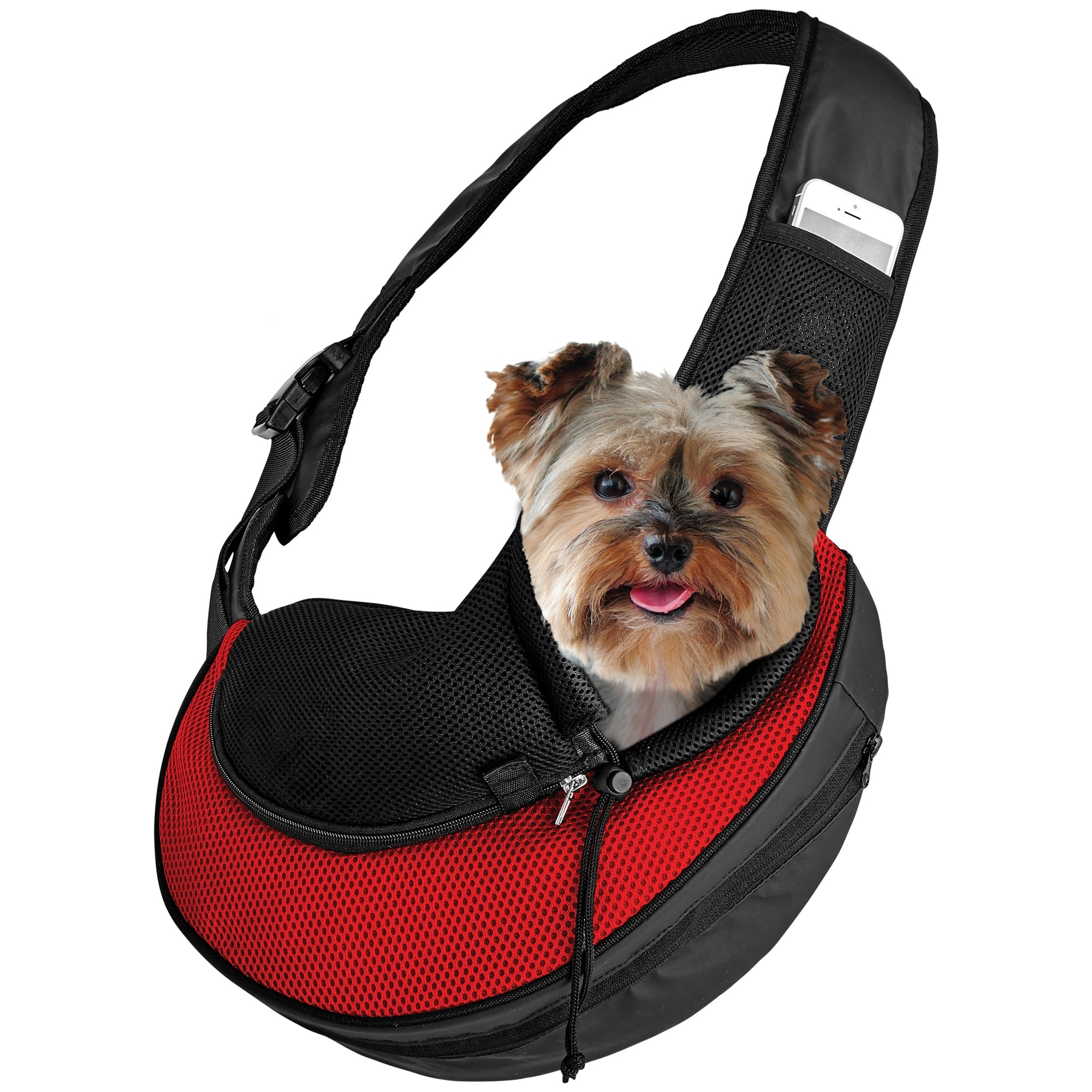 Katziela Expandable Sling Dog & Cat Carrier - Red