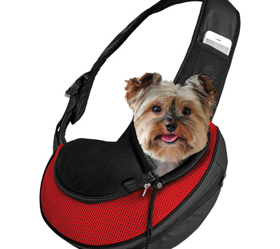 Katziela Expandable Sling Dog & Cat Carrier - Red