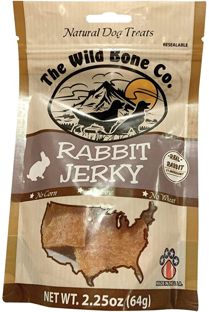 Wild Bone Company Rabbit Jerky Natural Dog Treats