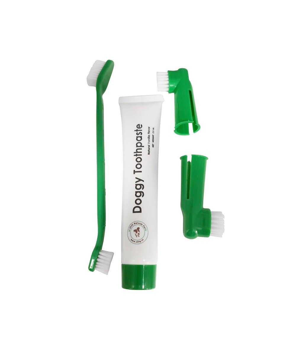 Jojo Modern Pets - 4-Piece Dog Dental Care Kit with All-Natural Toothpaste