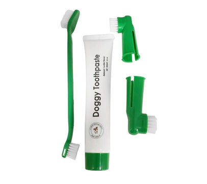 Jojo Modern Pets - 4-Piece Dog Dental Care Kit with All-Natural Toothpaste