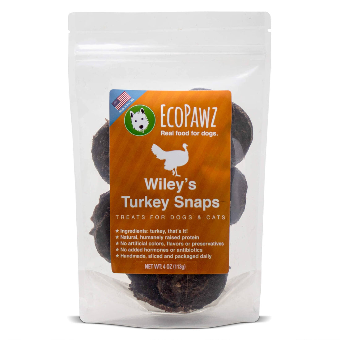 Ecopawz - Wiley’s Turkey Snaps - 4 oz. Bag