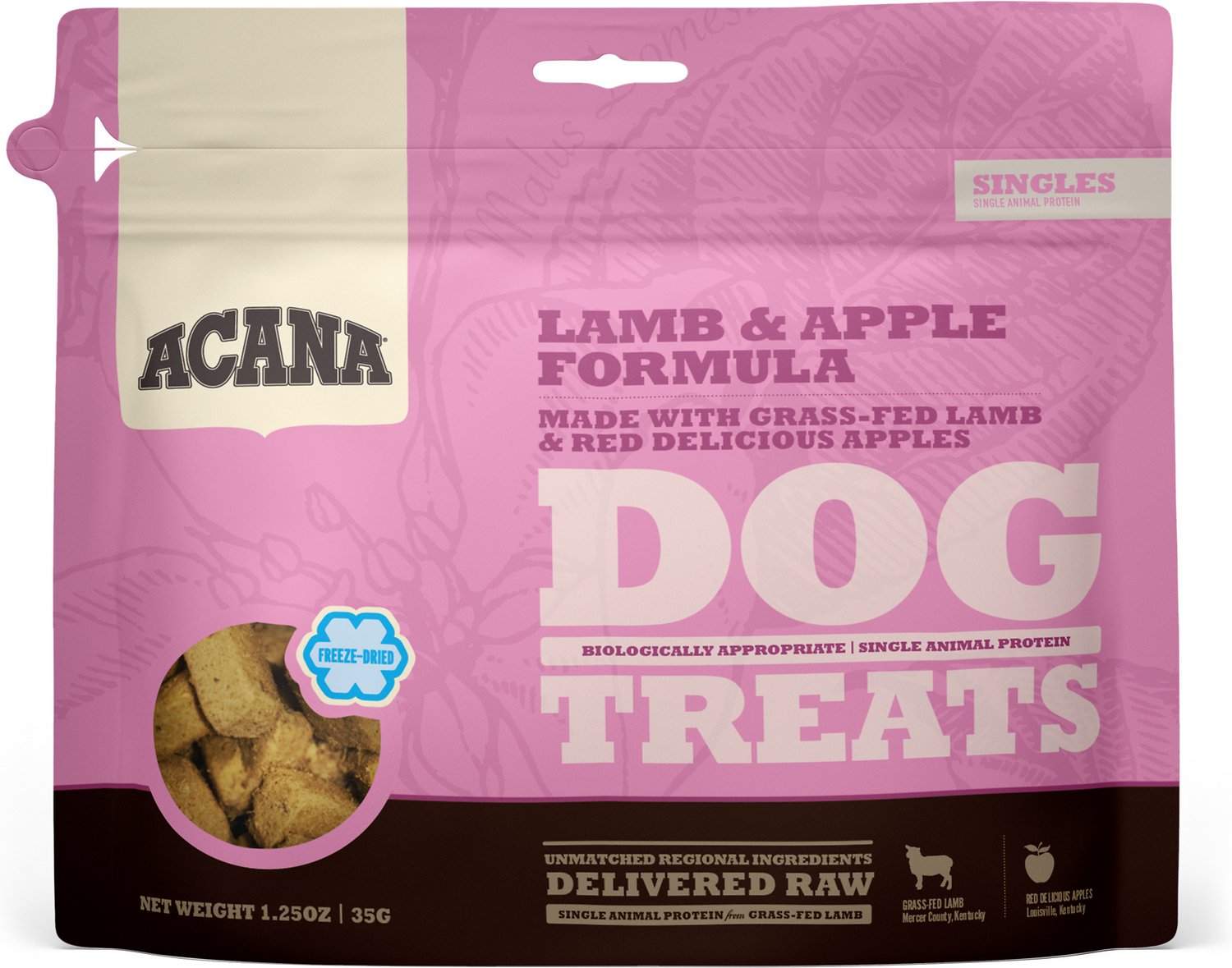 ACANA Singles Lamb &amp; Apple Formula Grain-Free Freeze-Dried Dog Treats