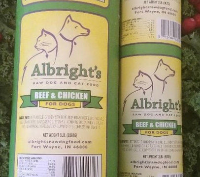 Albright's Raw Beef & Chicken Dog Food