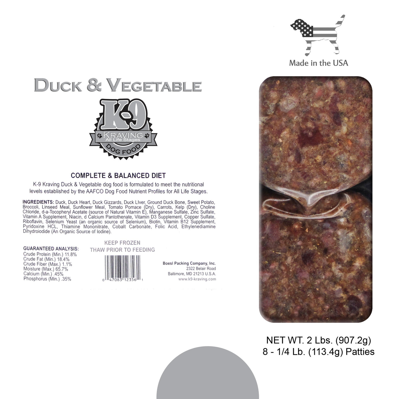 K-9 Kraving Duck & Vegetable