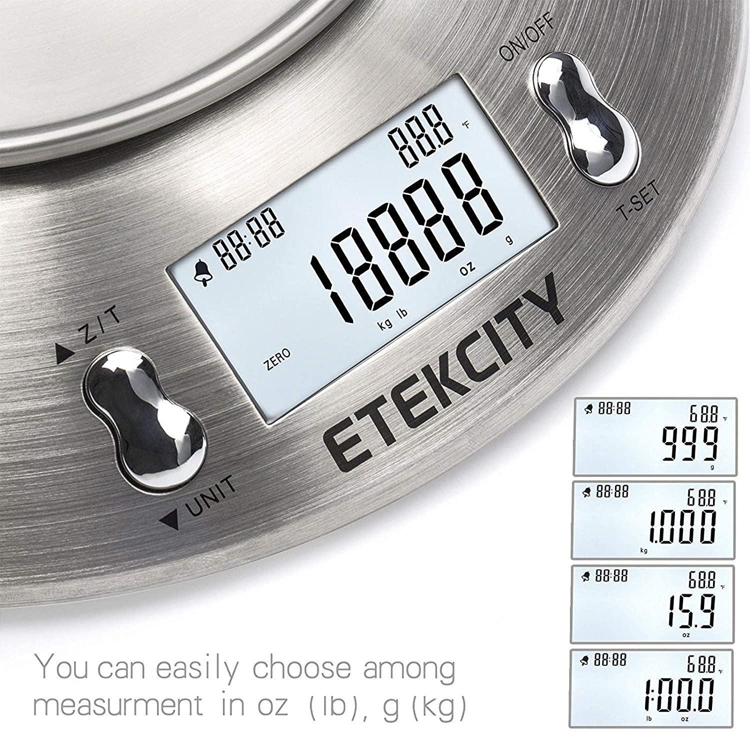 Etekcity Digital Kitchen Food Scale Stainless Steel